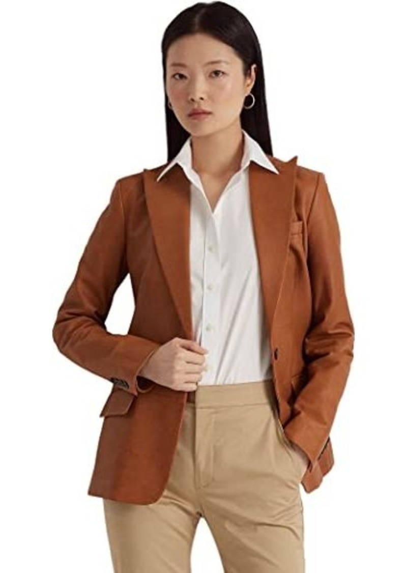 Ralph Lauren Petite Double-Breasted Twill Blazer