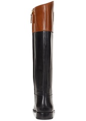 Lauren Ralph Lauren Women's Justine Ii Riding Boots - Black, Deep Saddle Tan