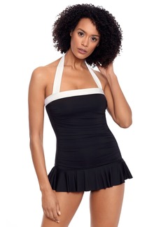 Lauren by Ralph Lauren Bel Air Skirted One-Piece Swimsuit - Black