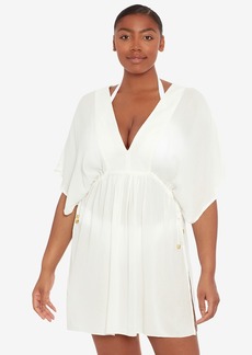 Lauren by Ralph Lauren Crinkle Rayon Tunic - White