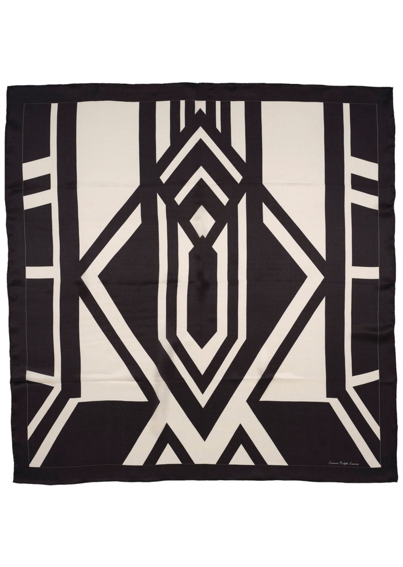 Lauren Ralph Lauren Art Deco Square Scarf - Black/Cream