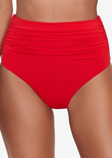 Lauren Ralph Lauren Beach Club High-Waist Bikini Bottoms - Red