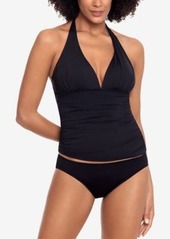 Lauren Ralph Lauren Beach Club Molded Cup Halter Tankini Top Hipster Bikini Bottoms