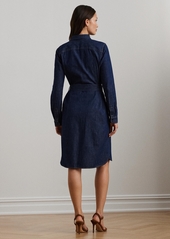 Lauren Ralph Lauren Belted Denim Shirtdress - Pure Rinse Wash