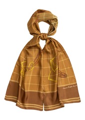 Lauren Ralph Lauren Belting and Glenplaid Oblong Scarf - Honey TanCream