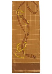 Lauren Ralph Lauren Belting and Glenplaid Oblong Scarf - Honey TanCream