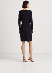 Lauren Ralph Lauren Buckle-Trim Stretch Jersey Dress - Lighthouse Navy