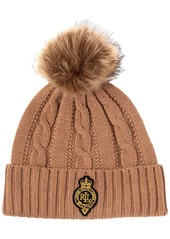 Lauren Ralph Lauren Cable Crest Patch Hat - Cream