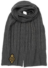 Lauren Ralph Lauren Cable Crest Patch Scarf - Martin Red