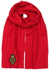 Lauren Ralph Lauren Cable Crest Patch Scarf - Martin Red