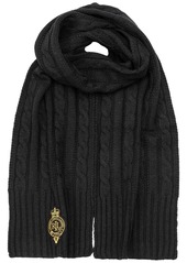 Lauren Ralph Lauren Cable Crest Patch Scarf - Martin Red