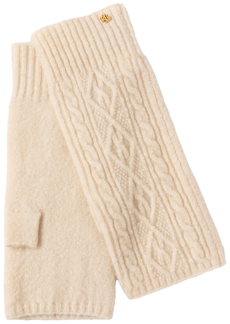 Lauren Ralph Lauren Cable Fingerless Glove - Cream