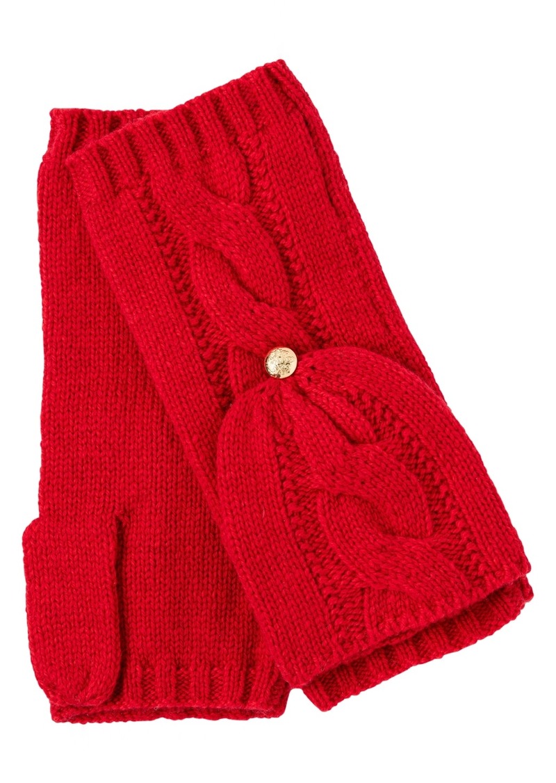 Lauren Ralph Lauren Cable Pop-Top Glove - Martin Red