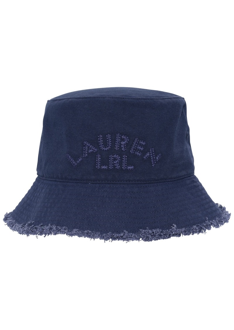 Lauren Ralph Lauren Cotton Bucket Hat with Frayed Edge - Indigo Dusk
