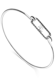 Lauren Ralph Lauren Crystal Pave Logo Link Bangle Bracelet in Sterling Silver - Sterling Silver