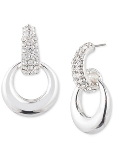 Lauren Ralph Lauren Crystal Sculpted Metal Post Earrings - White