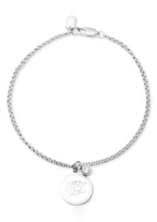 Lauren Ralph Lauren Cubic Zirconia & Logo Coin Charm Bracelet in Sterling Silver - Sterling Silver