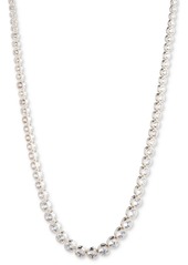 "Lauren Ralph Lauren Cubic Zirconia Tennis Collar Necklace, 17"" + 3"" extender - White"