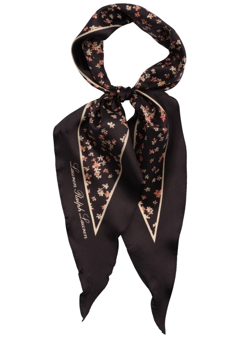 Lauren Ralph Lauren Ditsy Floral Small Diamond Scarf - Black