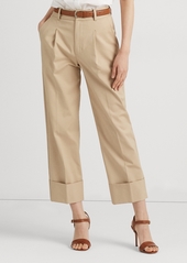 Lauren Ralph Lauren Double-Faced Stretch Cotton Ankle Pants - Black