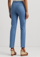 Lauren Ralph Lauren Double-Faced Stretch Cotton Pant, Regular & Petites - Pale Azure