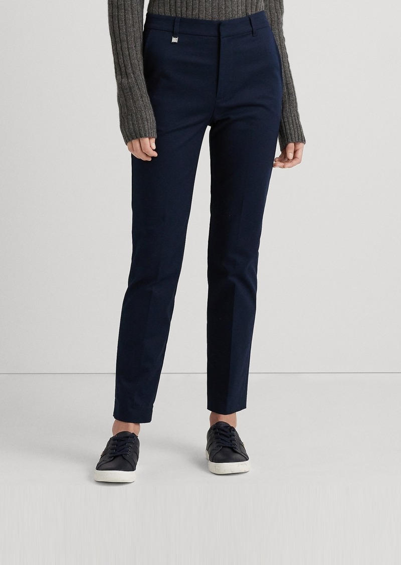 Lauren Ralph Lauren Double-Faced Stretch Cotton Pant, Regular & Petites - Lauren Navy