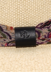 Lauren Ralph Lauren Fabric Band with Fedora Hat - Natural, Black