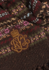 Lauren Ralph Lauren Fair Isle with Bullion Patch Scarf - Circuit Brown