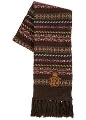 Lauren Ralph Lauren Fair Isle with Bullion Patch Scarf - Circuit Brown