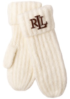 Lauren Ralph Lauren Fisherman Rib Mitten Glove - Cream