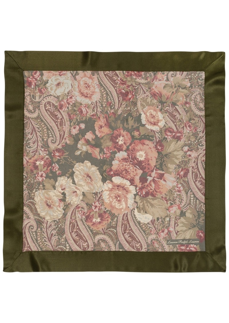 Lauren Ralph Lauren Floral Paisley Square Scarf - Botanic Green