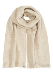 Lauren Ralph Lauren Fuzzy Knit Cable Scarf - Cream