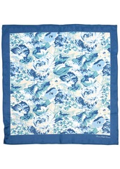 Lauren Ralph Lauren Garden Floral Square Scarf - Medium Blue