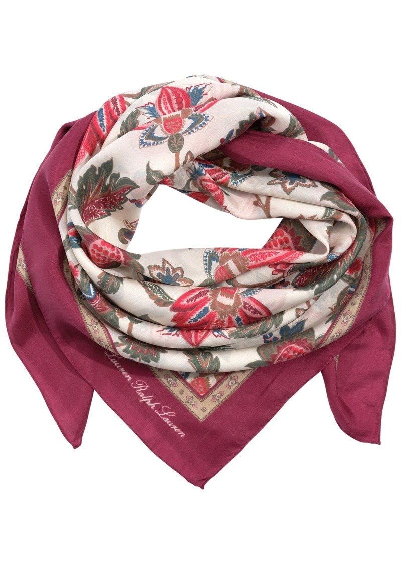 Lauren Ralph Lauren Garden Floral Square Wrap - Purple