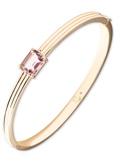 Lauren Ralph Lauren Gold-Tone Color Rectangular Stone Bangle Bracelet - Pink