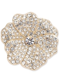 Lauren Ralph Lauren Gold-Tone Crystal Flower Pin - Clear