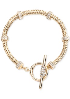 Lauren Ralph Lauren Gold-Tone Crystal Roundell Flex Bracelet - GLD/CRYSTAL