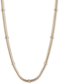 "Lauren Ralph Lauren Gold-Tone Herringbone Chain 16"" Collar Necklace - Gold"