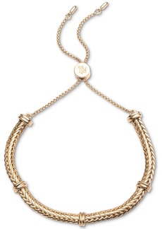 Lauren Ralph Lauren Gold-Tone Herringbone Chain Slider Bracelet - Gold