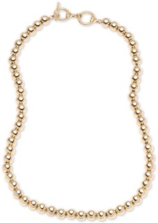 "Lauren Ralph Lauren Gold-Tone Metal Bead 20"" Collar Necklace - Gold"