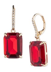 Lauren Ralph Lauren Gold-Tone Stone & Crystal Leverback Drop Earrings - Jet