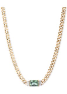 "Lauren Ralph Lauren Gold-Tone Stone 16"" Statement Necklace - Light Gree"