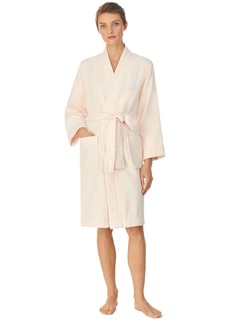 Lauren Ralph Lauren Greenwich Woven Terry Bath Robe - Pink