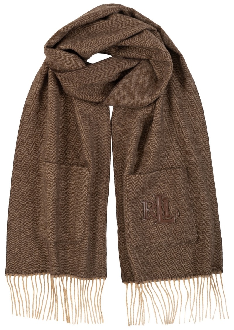 Lauren Ralph Lauren Herringbone Pocket Scarf - Classic Camel