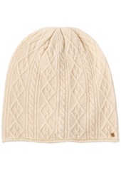 Lauren Ralph Lauren Knit Slouchy Cable Hat - Cream