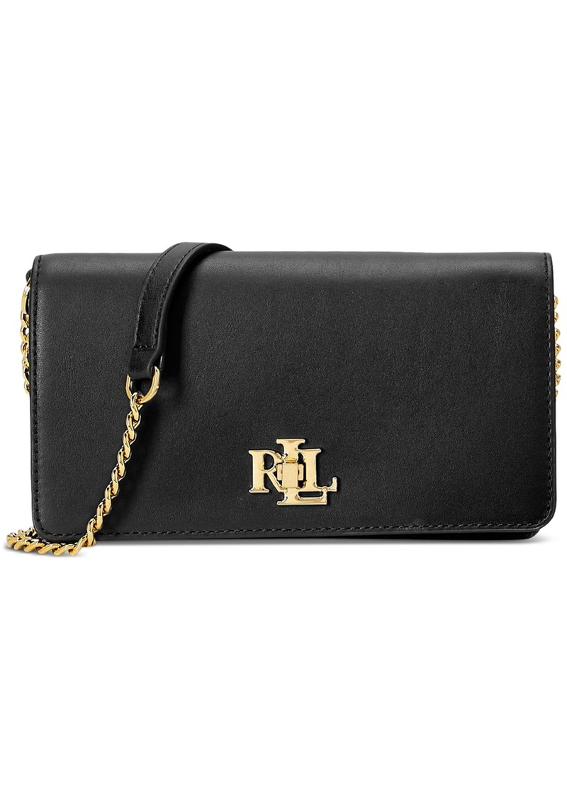 Lauren Ralph Lauren Leather Crossbody Tech Case - Black