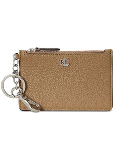 Lauren Ralph Lauren Leather Zip Card Case - Camel