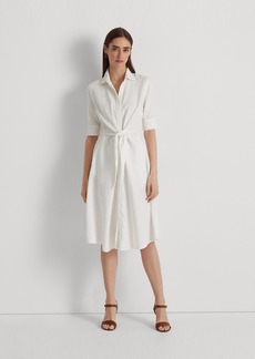 Lauren Ralph Lauren Linen Fit & Flare Shirtdress - White