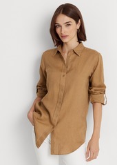 Lauren Ralph Lauren Linen Shirt, Regular & Petite - Lauren Navy