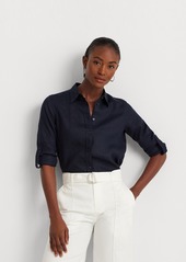 Lauren Ralph Lauren Linen Shirt, Regular & Petite - Lauren Navy